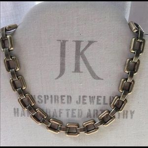 Jewel Kade Royal Brass Foursquare Necklace